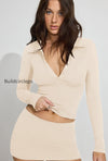 polo-collar-slim-button-long-sleeve-chic-cropped-crop-top