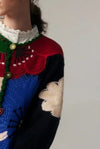 db-vintage-floral-embroidered-knit-cardigan