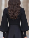 mock-neckline-ribbed-knit-puff-sleeve-top