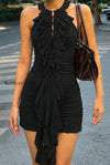 hollow-ruffle-halter-bodycon-mini-dress