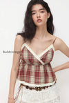 plaid-lace-halter-tank-top