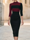 color-block-mock-neck-ribbed-knit-midi-dress