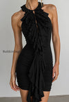 hollow-ruffle-halter-bodycon-mini-dress
