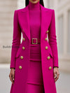 double-breasted-maxi-coat-and-belted-knit-midi-dress-set