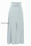 gray-satin-slit-maxi-skirt
