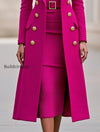 double-breasted-maxi-coat-and-belted-knit-midi-dress-set