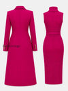 double-breasted-maxi-coat-and-belted-knit-midi-dress-set