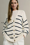 cotton-stripe-v-neck-cardigan