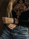 elegant-turtle-neck-embroidery-velvet-long-sleeves-top