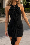 hollow-ruffle-halter-bodycon-mini-dress